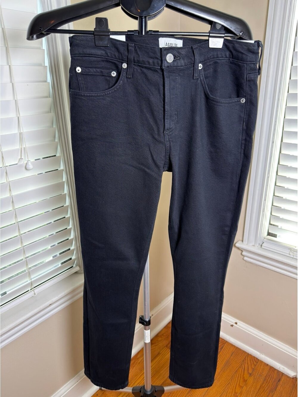 AGOLDE Cocktail Ankle Jean 28 Black Low Rise Skinny Stretch Denim‎ NWT